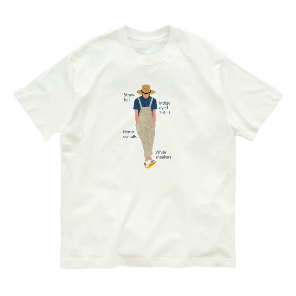 キッズモード某の麦わらの青年にアイテムロゴをそえて Organic Cotton T-Shirt