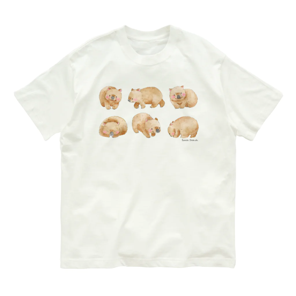 すずきいときちの水彩ウォンバット Organic Cotton T-Shirt