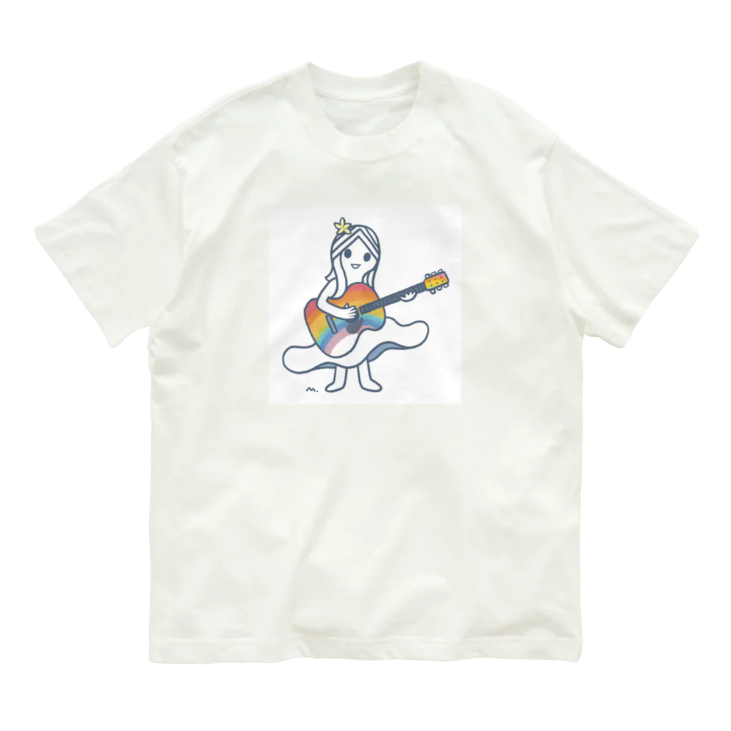 rainbow guitar girlのrainbow guitar girl  オーガニックコットンTシャツ