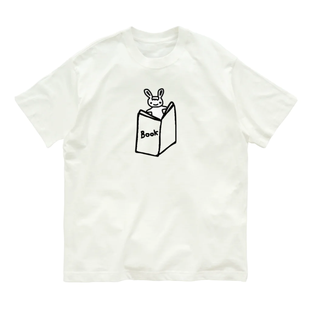 usa100の白　勉強うさぎ3 Organic Cotton T-Shirt