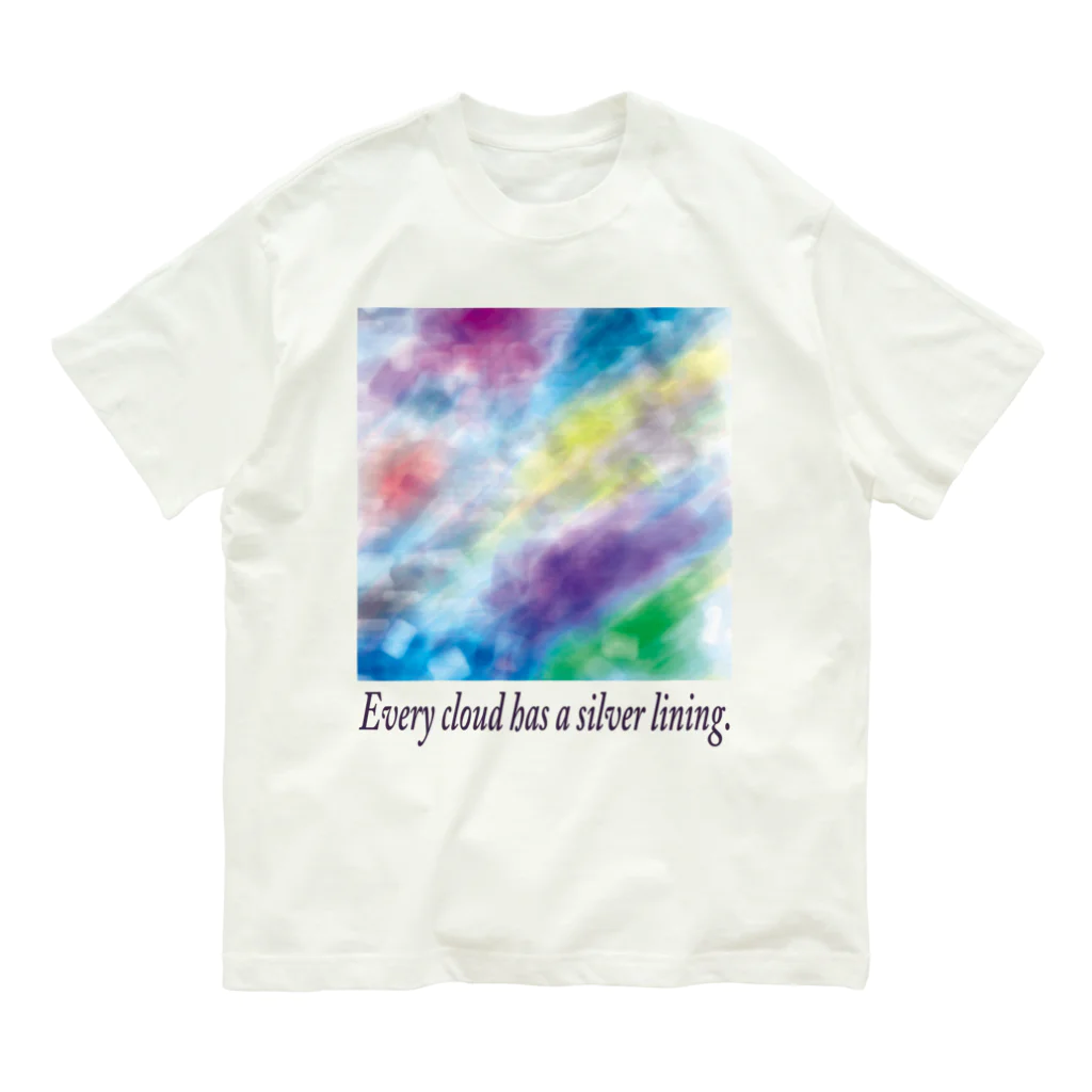 夜の闇に、色の魔法をかけながら。の雲Tオーガニック Organic Cotton T-Shirt