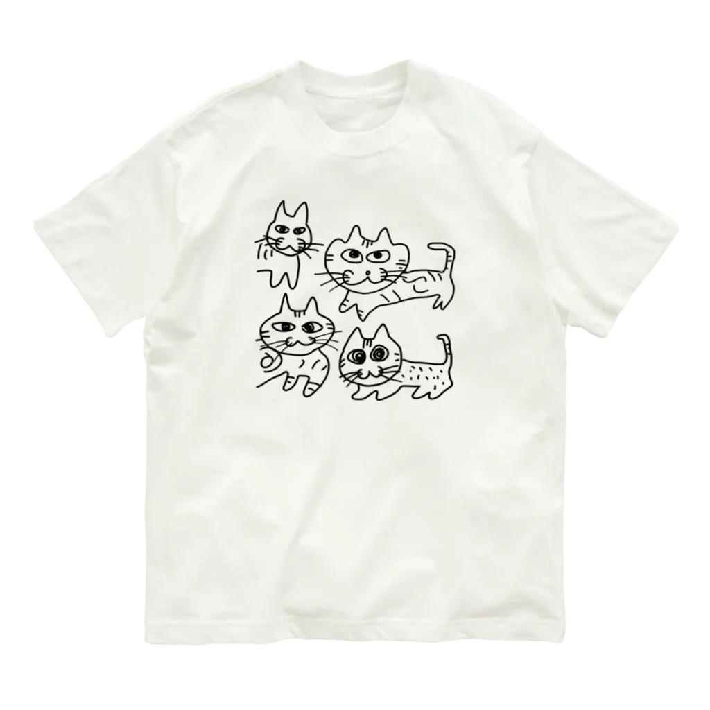 えだもものよんねこ オーガニックコットンTシャツ