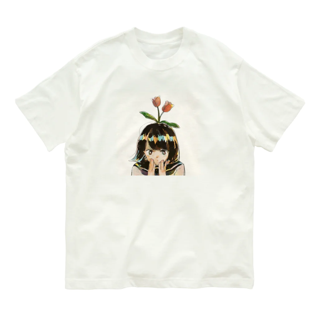 NEOKO′S SHOP🏠🐕🌷のあほの花、咲く オーガニックコットンTシャツ