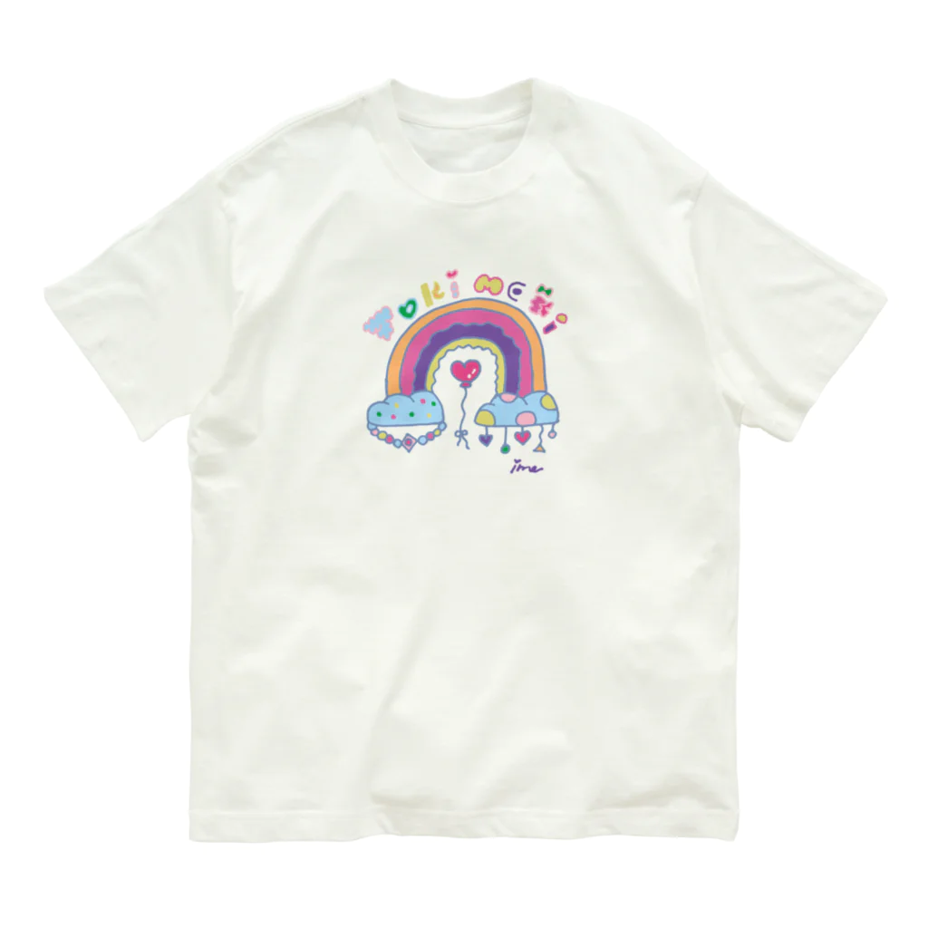 imetaso shopのトキメキrainbow オーガニックコットンTシャツ