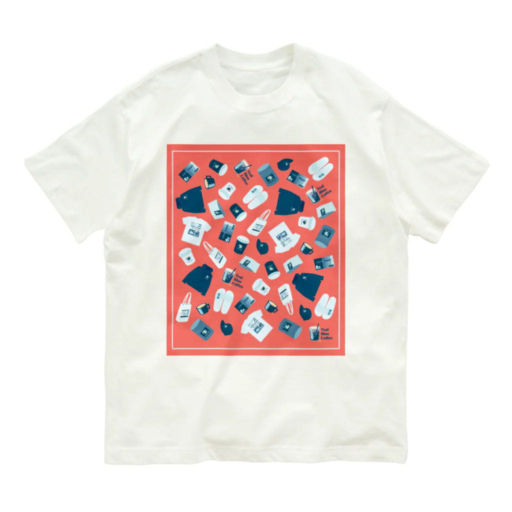 Teal Blue CoffeeのTealBlueItems_RED オーガニックコットンTシャツ