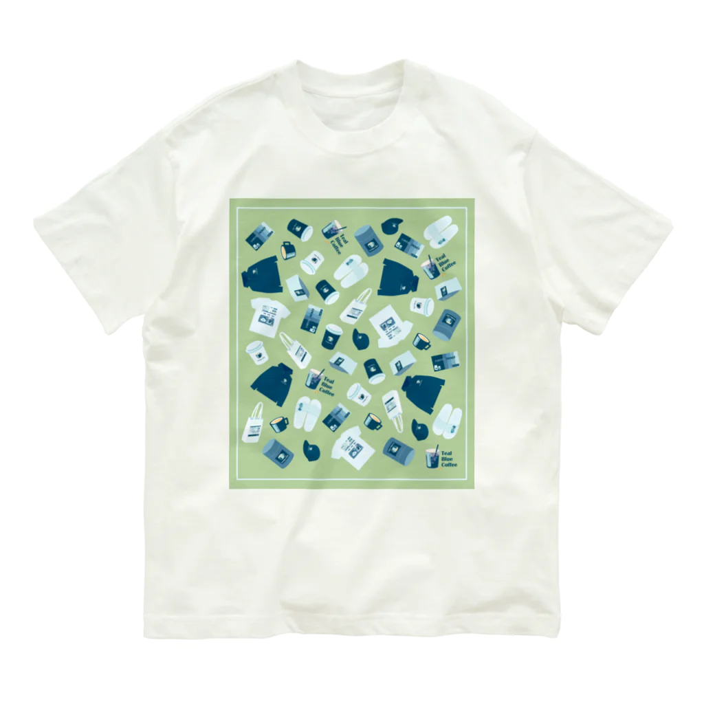 Teal Blue CoffeeのTealBlueItems_GREEN オーガニックコットンTシャツ