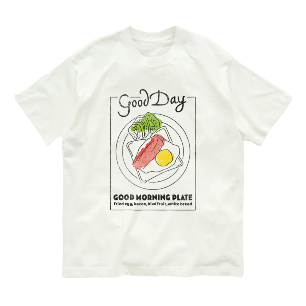 tonime(ﾄﾆｰﾑ)のMorning Plate オーガニックコットンTシャツ