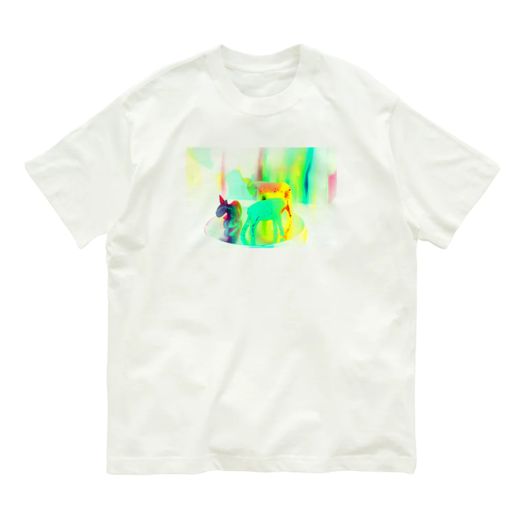 bluebluebeeのひかるロバ Organic Cotton T-Shirt