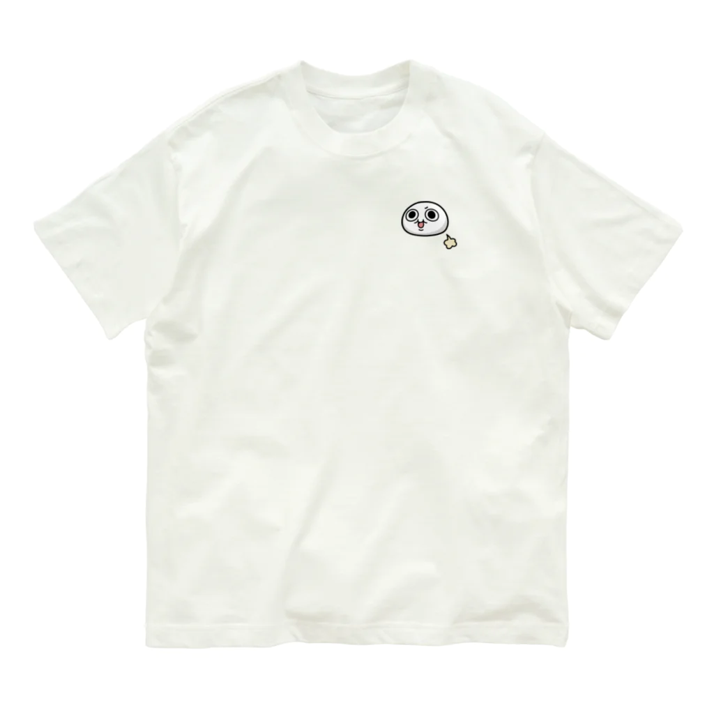 トシゾーのSUZURIのとこのモチゾーおなら（白フチなし） オーガニックコットンTシャツ
