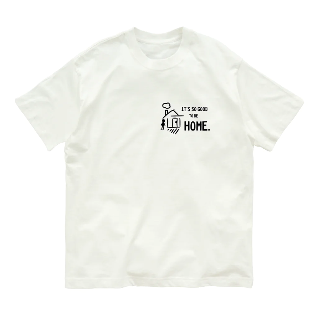 おわんこのIt’s so good to be home. (我が家はいいなぁ) オーガニックコットンTシャツ