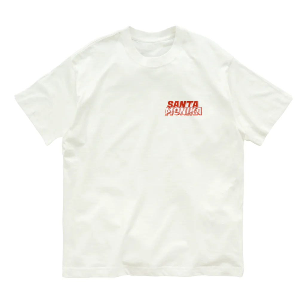 サンタモニカ　マイムのSANTAMONIKA レッド Organic Cotton T-Shirt