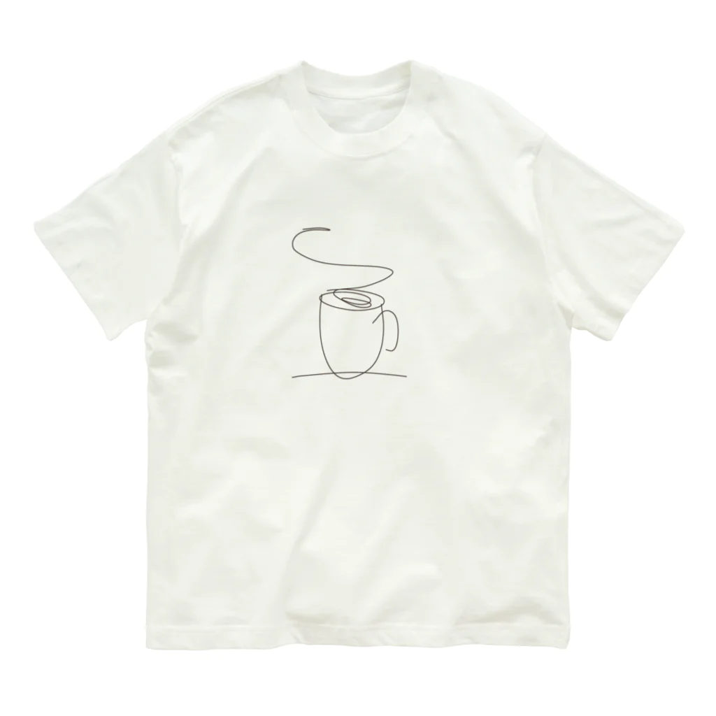 逃ﾝの《喫茶店》コーヒー オーガニックコットンTシャツ