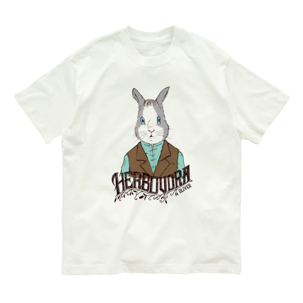 MalenkyのHerbovora03 オーガニックコットンTシャツ