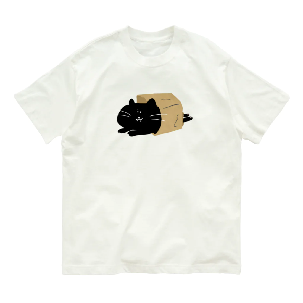 けちゃっぷごはんのお店の紙袋から猫 オーガニックコットンTシャツ