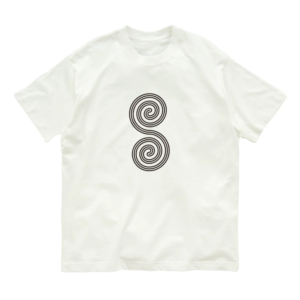 metaの縄文渦模様「ながれ」 オーガニックコットンTシャツ