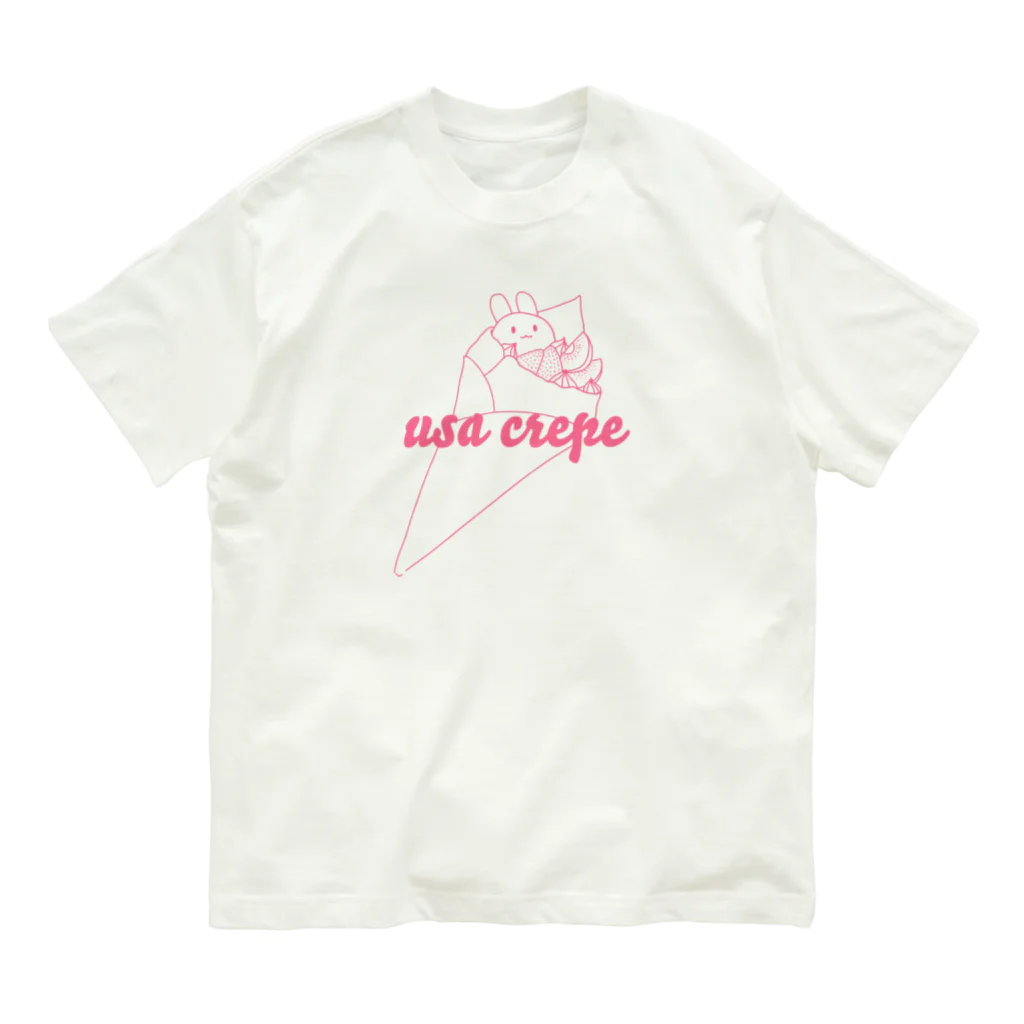 USAGI DESIGN -emi-のうさクレープ オーガニックコットンTシャツ