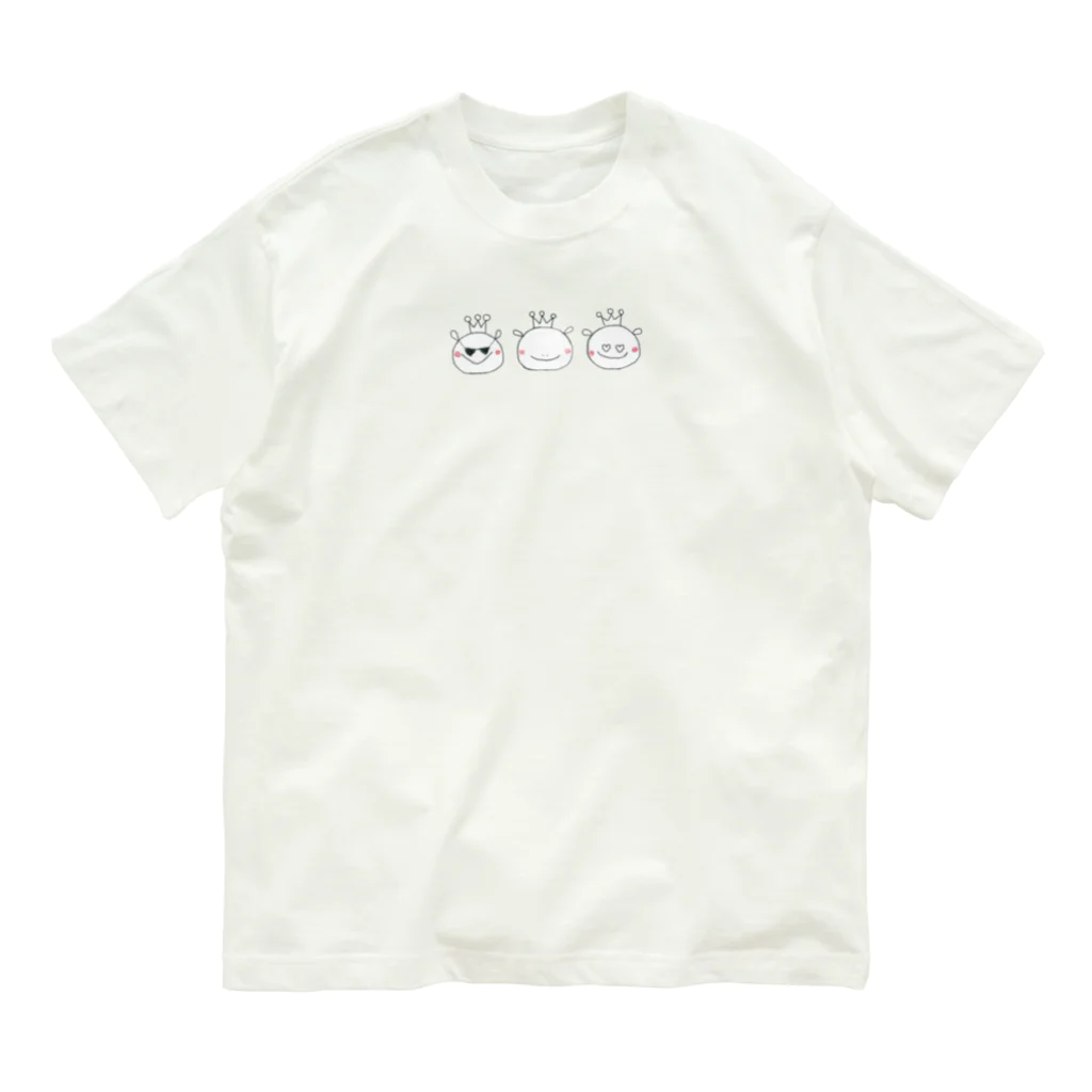 おうさまくんshopの3匹のおうさまくん オーガニックコットンTシャツ