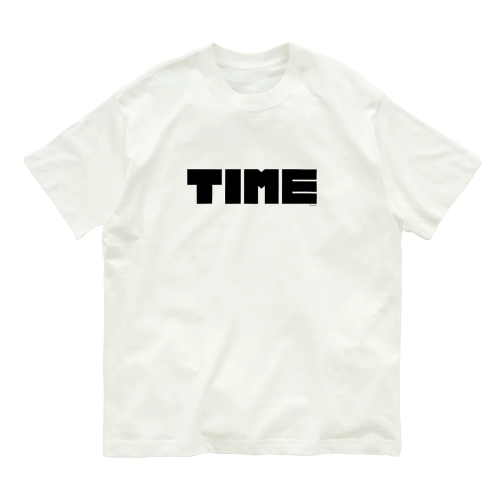 HANDのTIME / Black オーガニックコットンTシャツ