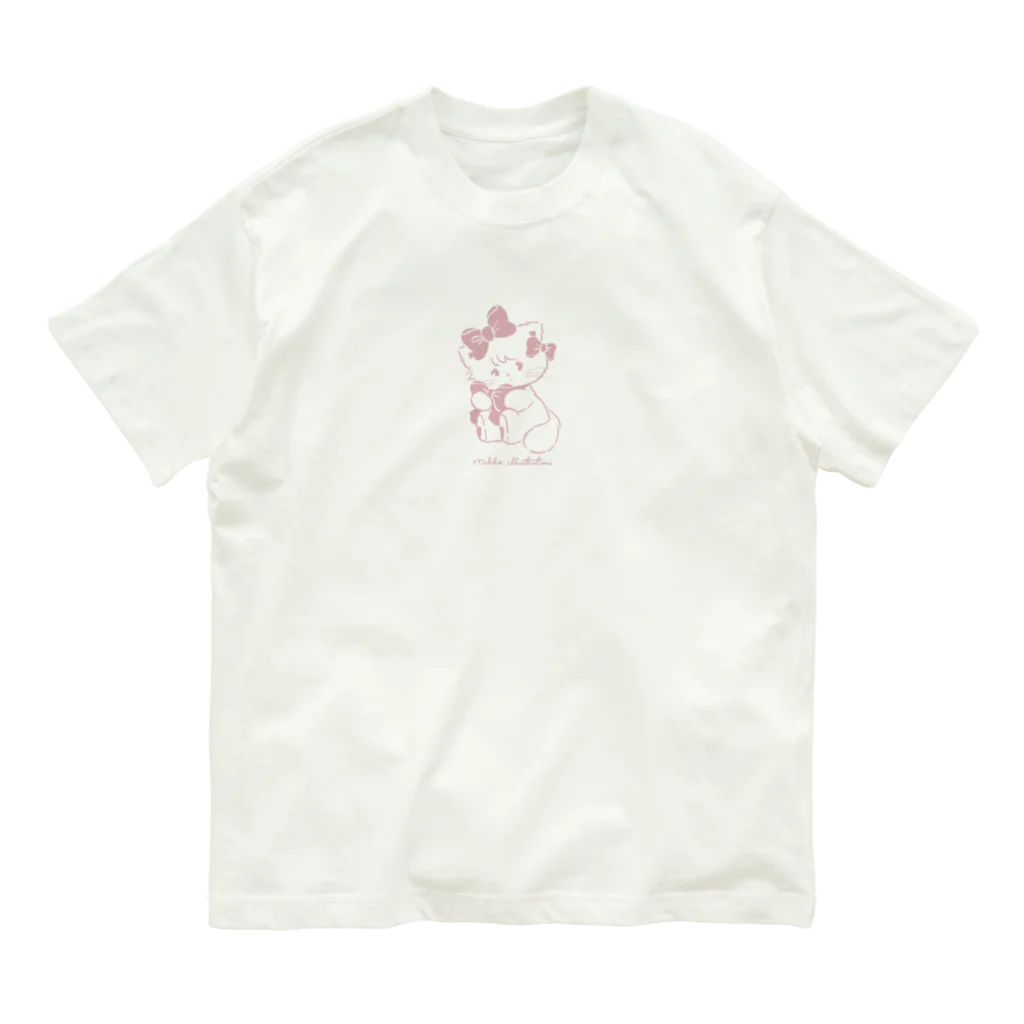 mikkoのribbon mousse Organic Cotton T-Shirt