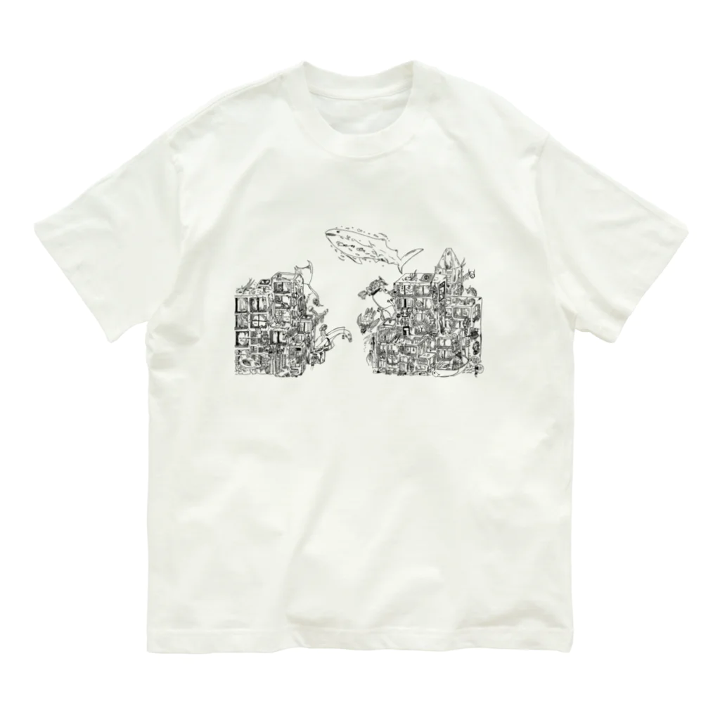 haru yuki 代行店のharu 海底の街 Organic Cotton T-Shirt