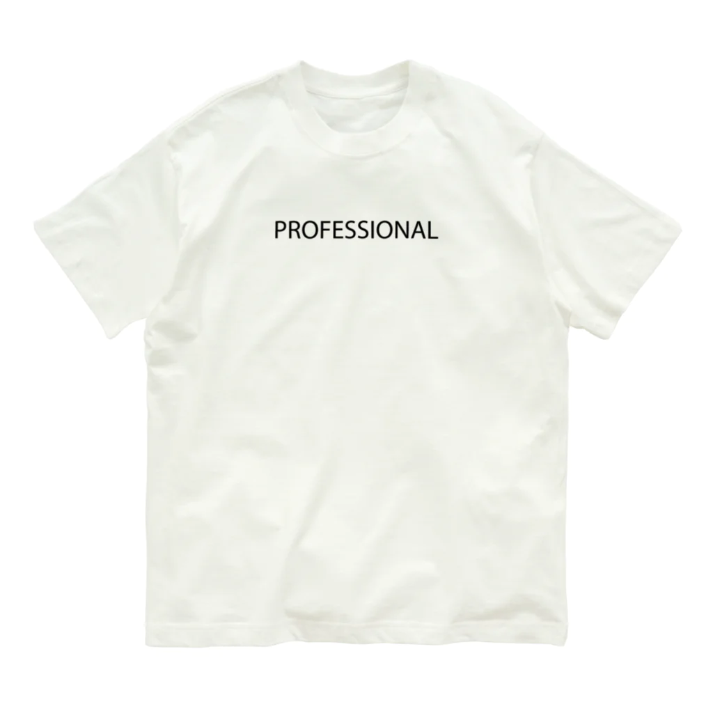 MUGENGEN (ムゲンゲン)のPROFESSIONAL letter BK オーガニックコットンTシャツ