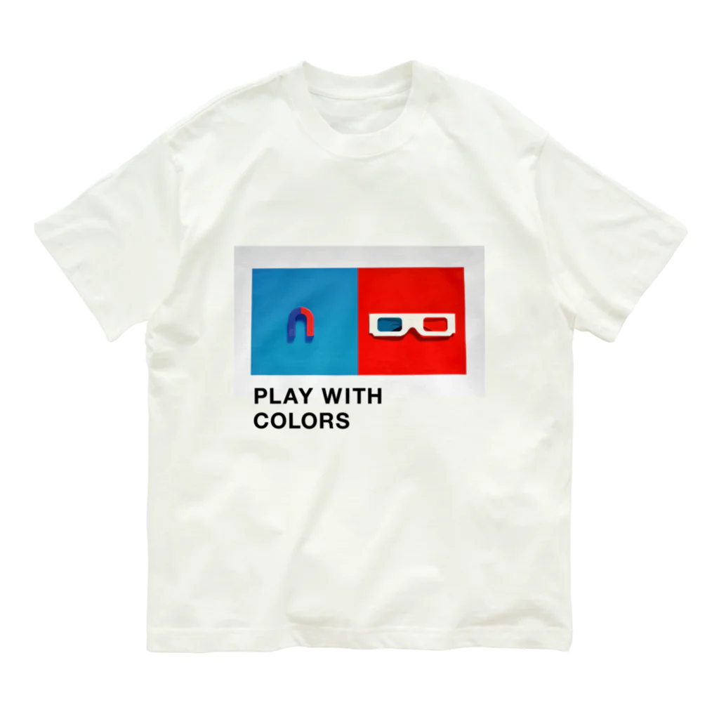 kyunTAROのシュール３Dメガネ Organic Cotton T-Shirt