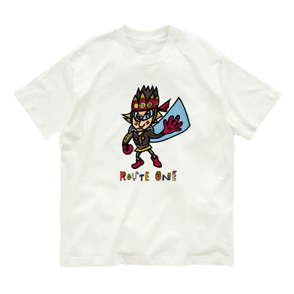 oekaki/ROUTE ONEの地王★天魔くん Organic Cotton T-Shirt