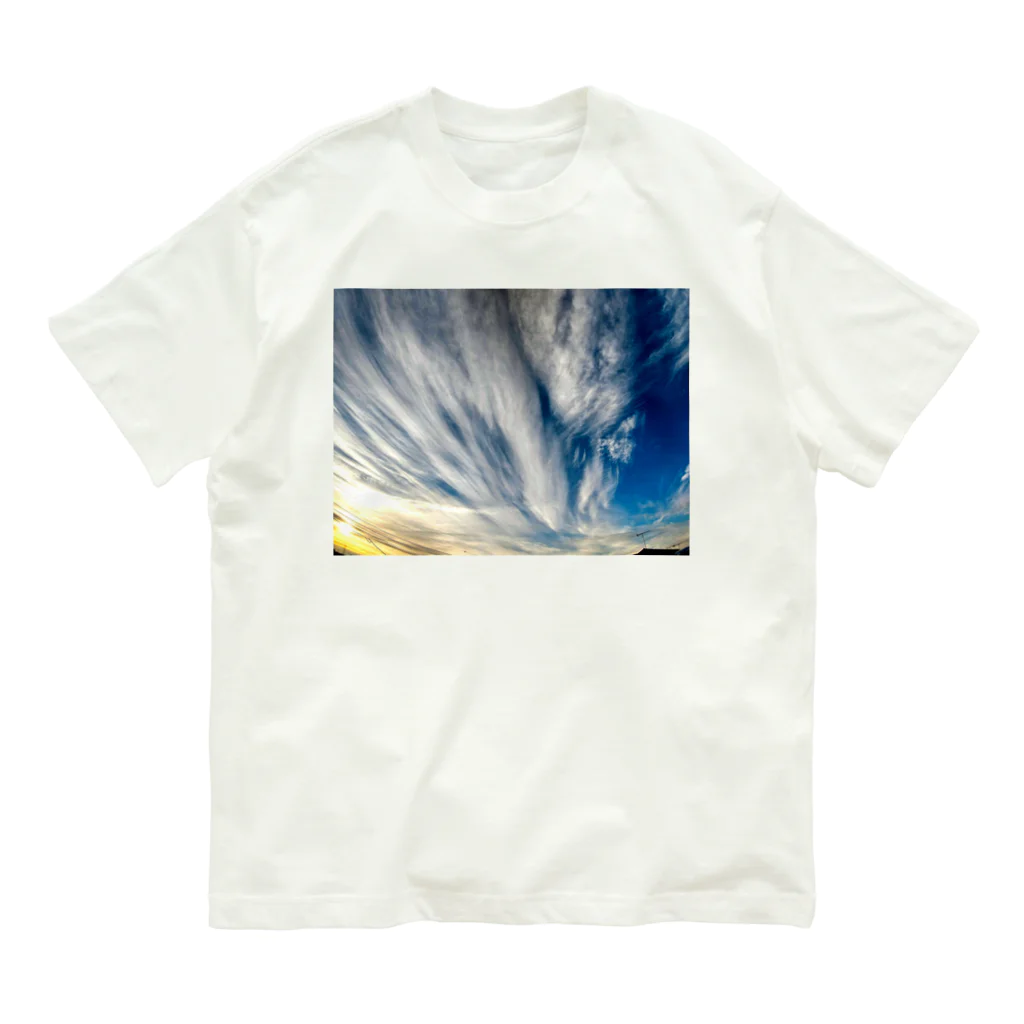 錆猫の館の寄り添う龍雲 유기농 코튼 티셔츠