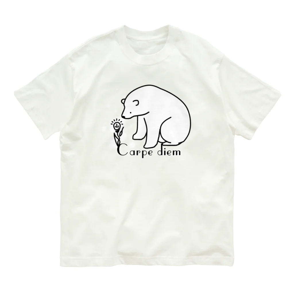 シロクマ商店のCarpe diem オーガニックコットンTシャツ