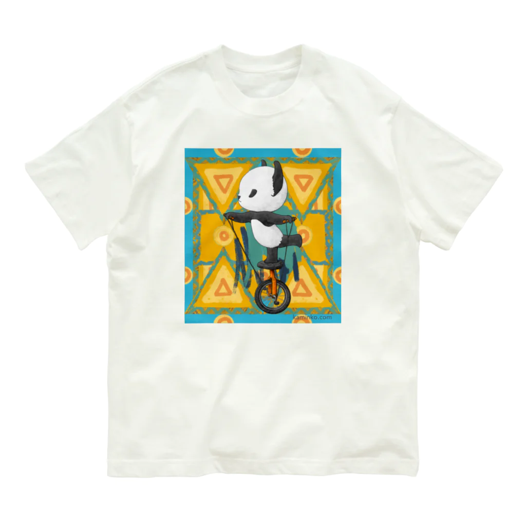 Masashi Kaminkoの【パンダ】Balanceポンちゃん オーガニックコットンTシャツ