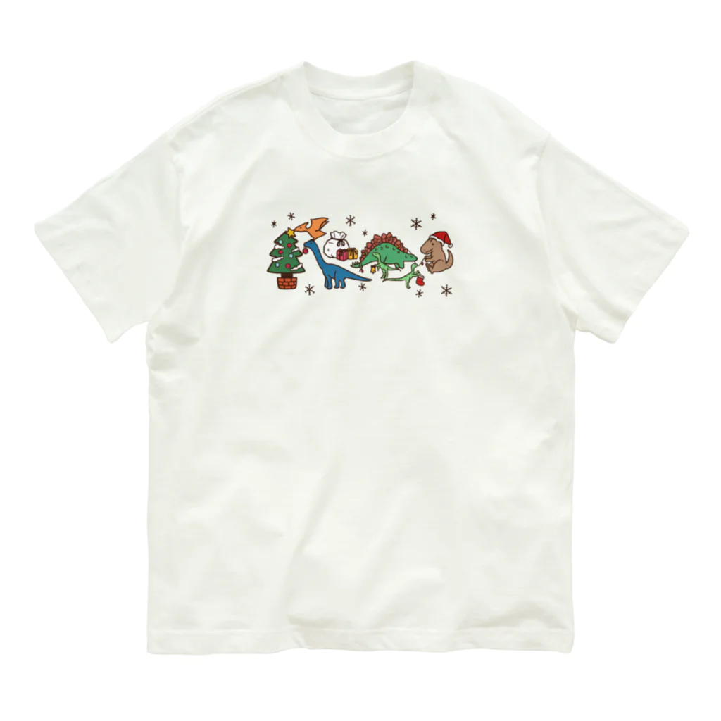 Andiamoの恐竜たちのクリスマス Organic Cotton T-Shirt