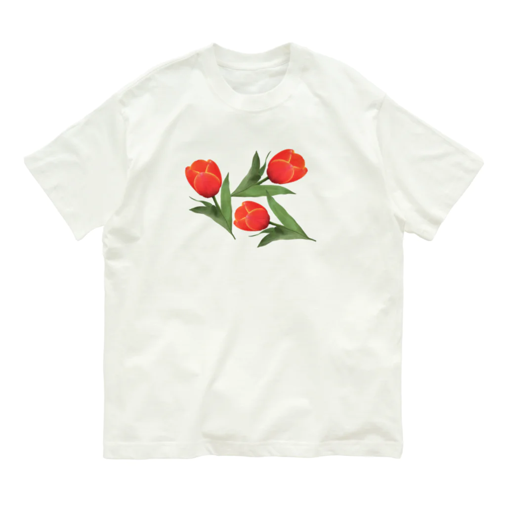 vertebra33のチューリップ Organic Cotton T-Shirt