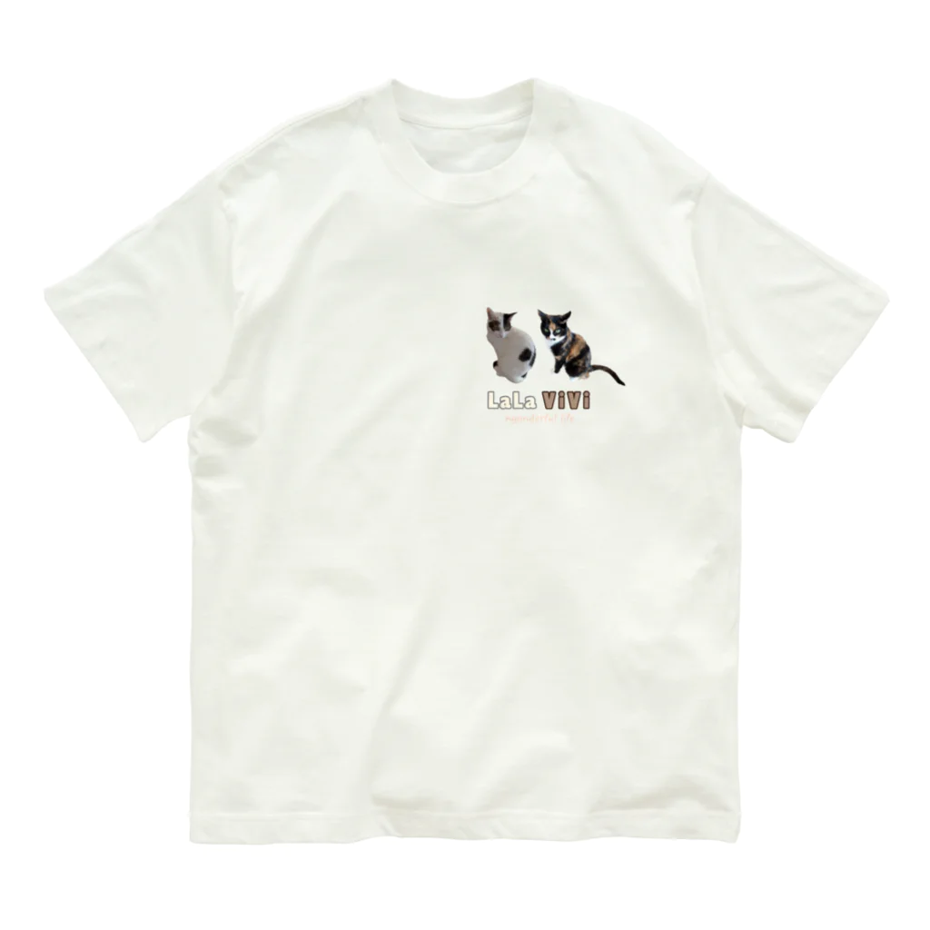 ララビビにゃんSHOPのララビビ 1st anniversary オーガニックコットンTシャツ