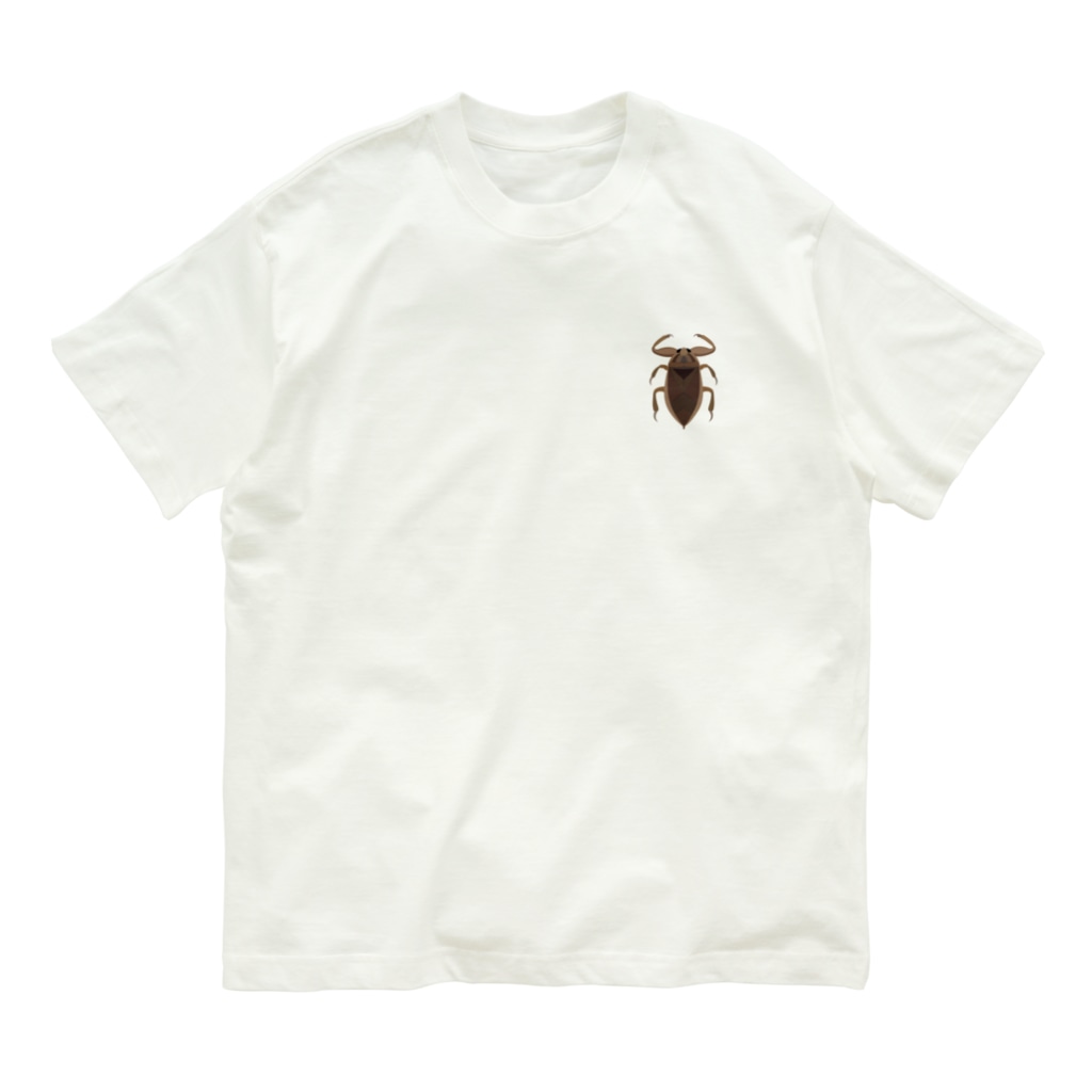 ★SUZURIのTシャツセール開催中！！！☆kg_shopの[☆両面] ゲンゴロウどっち【視力検査表パロディ】 Organic Cotton T-Shirt