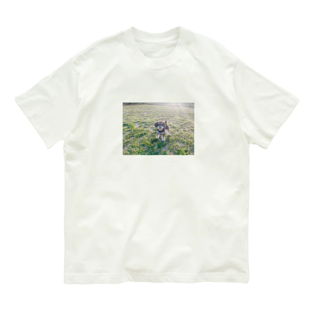 anioの春の犬 Organic Cotton T-Shirt