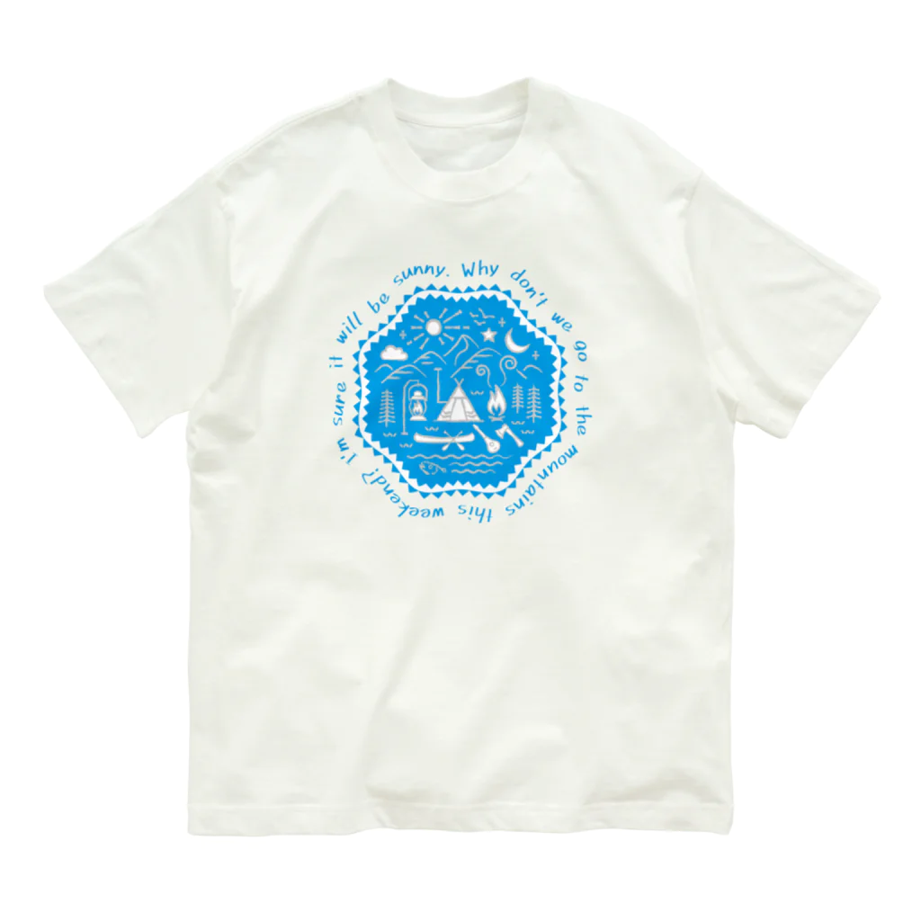 go campingのcamp site（sky） オーガニックコットンTシャツ