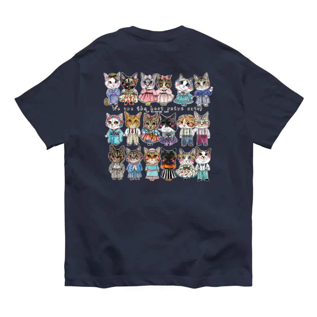 shop あこ猫犬屋のレトロ猫 オーガニックコットンTシャツ