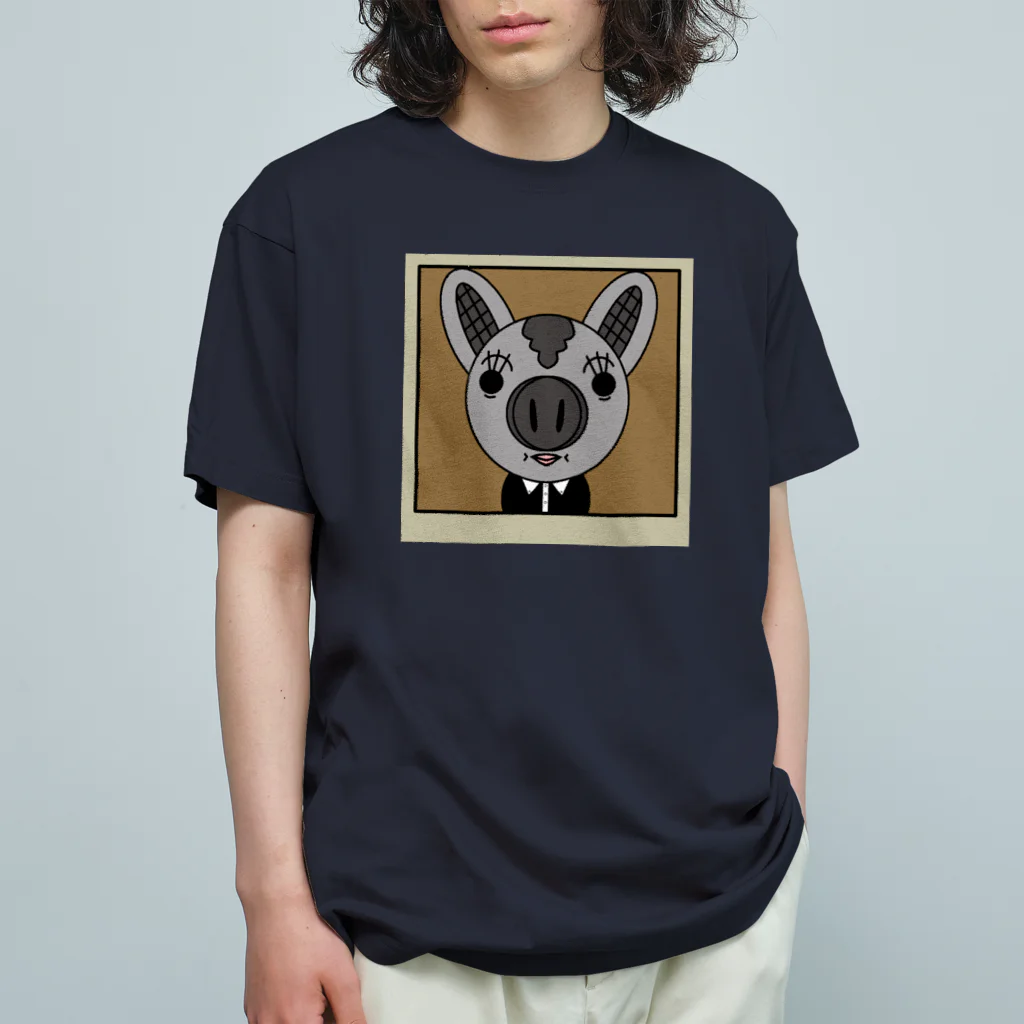 usa100のピキーン！うさぶた寝不足 Organic Cotton T-Shirt