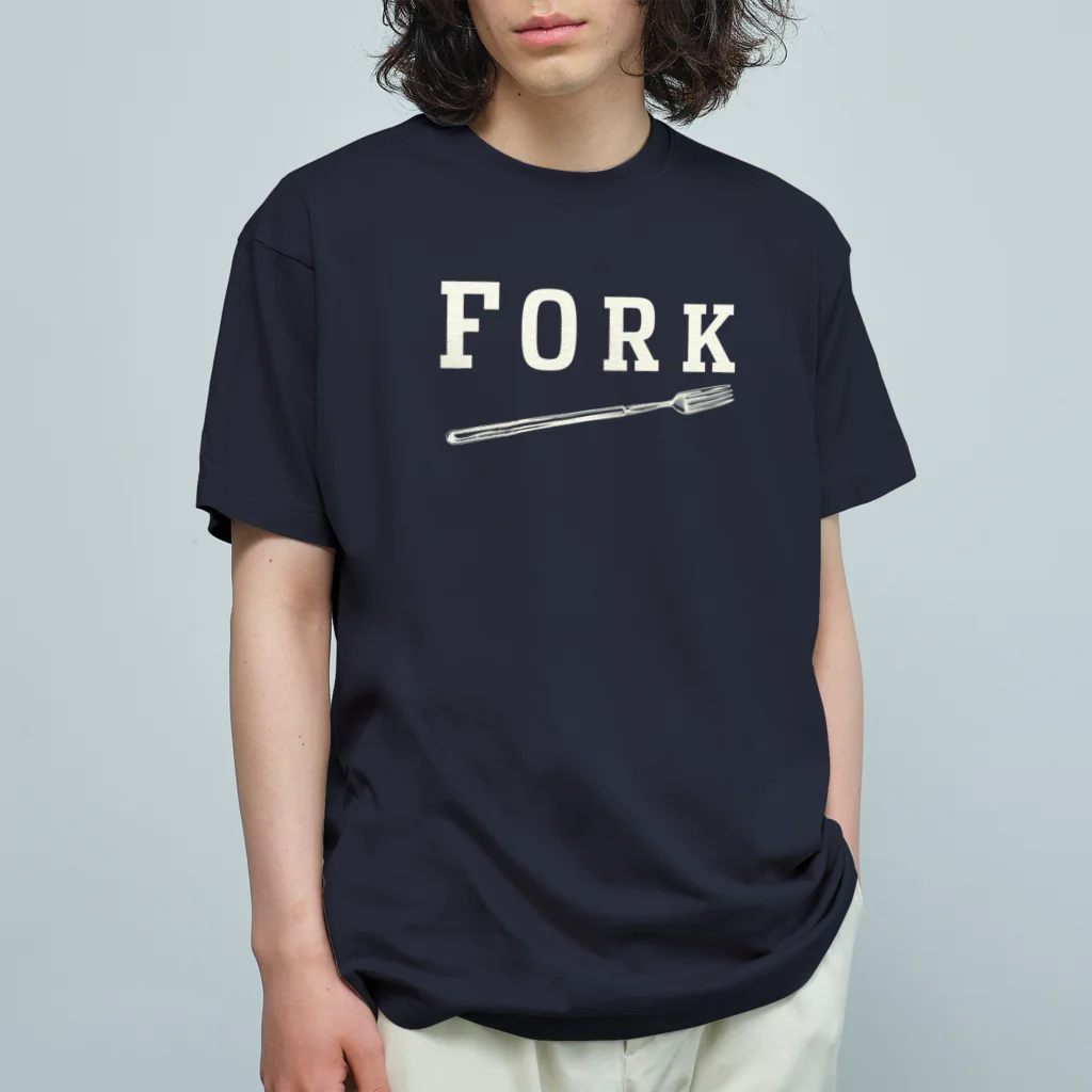 LONESOME TYPE ススのFORK (KINARI) オーガニックコットンTシャツ
