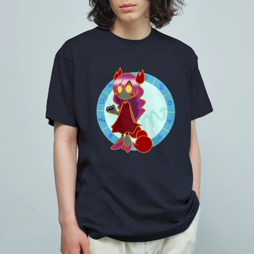 cosmicatiromのさそり座 パターン1・フルカラー オーガニックコットンTシャツ