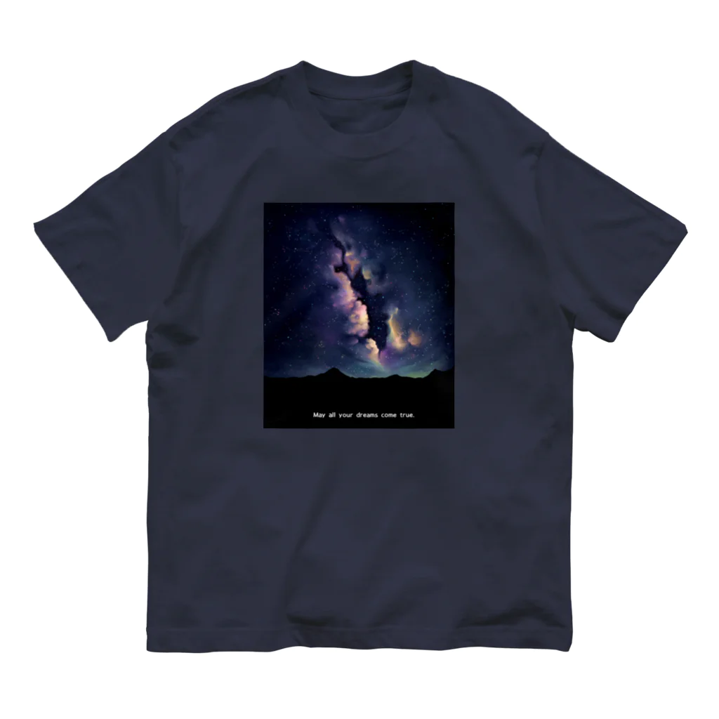 ari designの夜空星空(イラスト・修正版) Organic Cotton T-Shirt