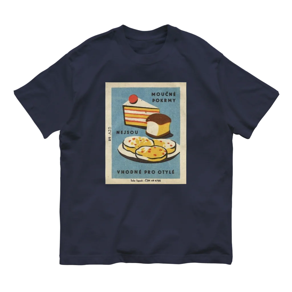 YS VINTAGE WORKSのチェコ・スロヴァキア マッチ（パンとケーキ） オーガニックコットンTシャツ