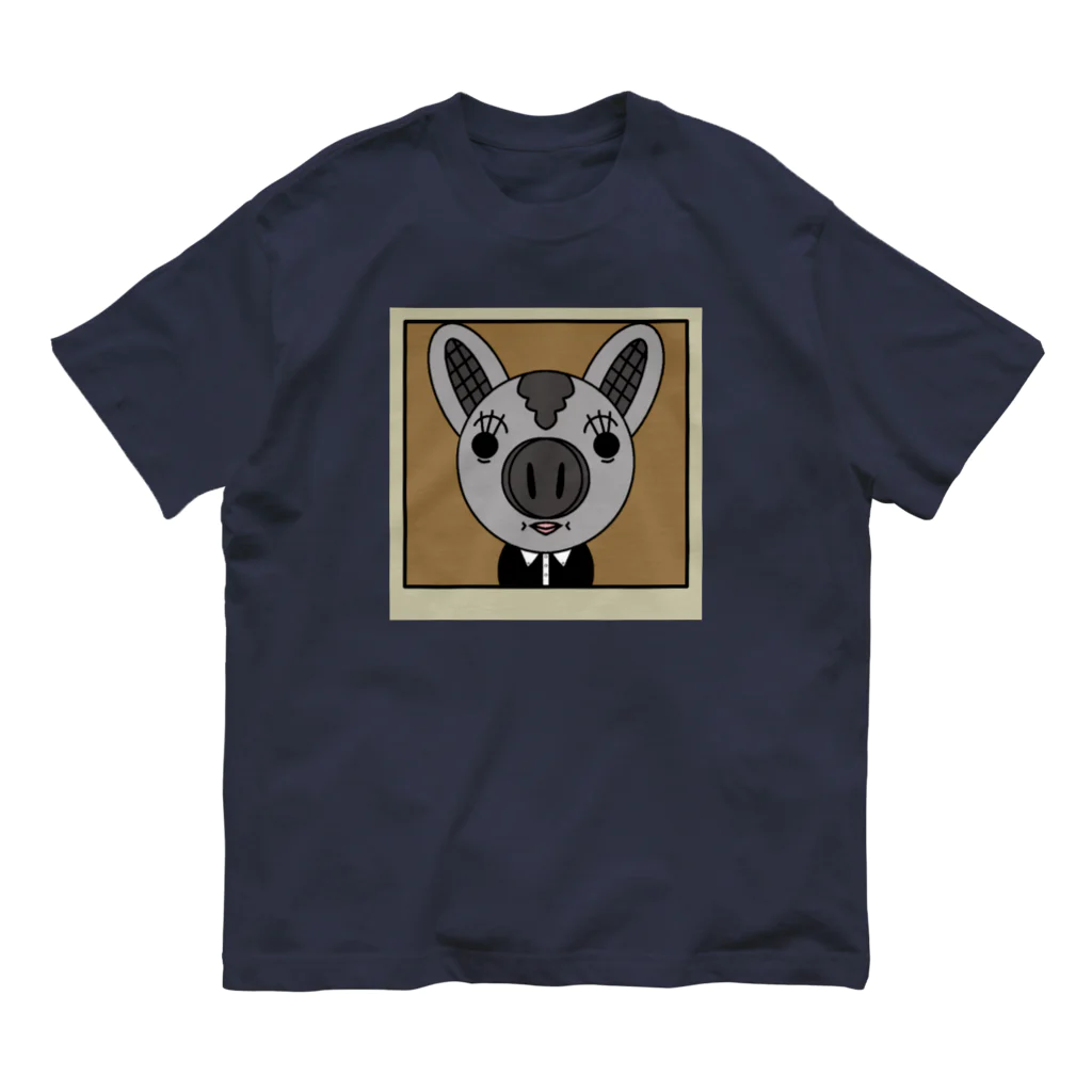 usa100のピキーン！うさぶた寝不足 Organic Cotton T-Shirt