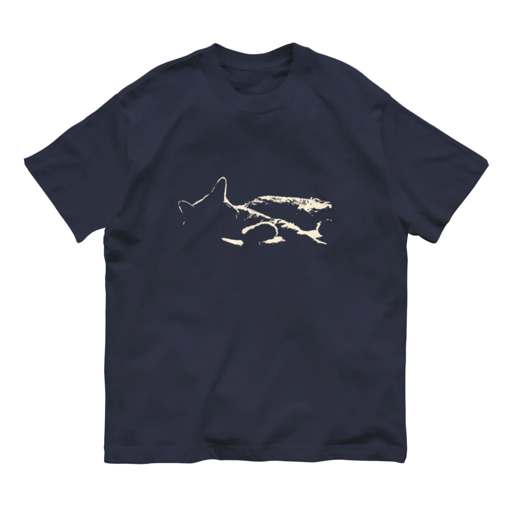 mofmenomossoの濃色モノクロ猫 Organic Cotton T-Shirt