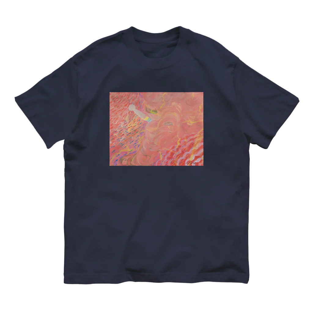 Leola_manamaiの雷様 オーガニックコットンTシャツ