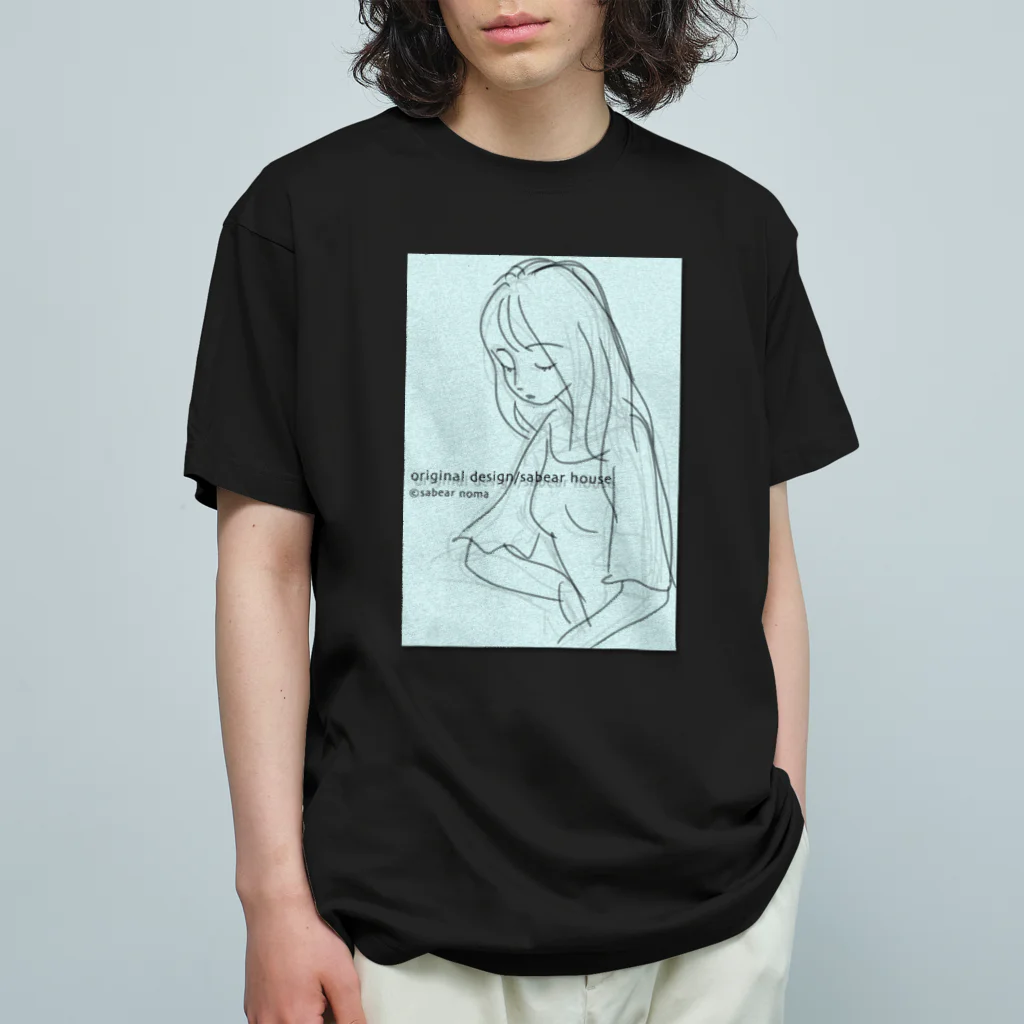 obosa_DENS/SABEAR_shop ＠SUZURIのrough drawing girl-1_ウェア オーガニックコットンTシャツ