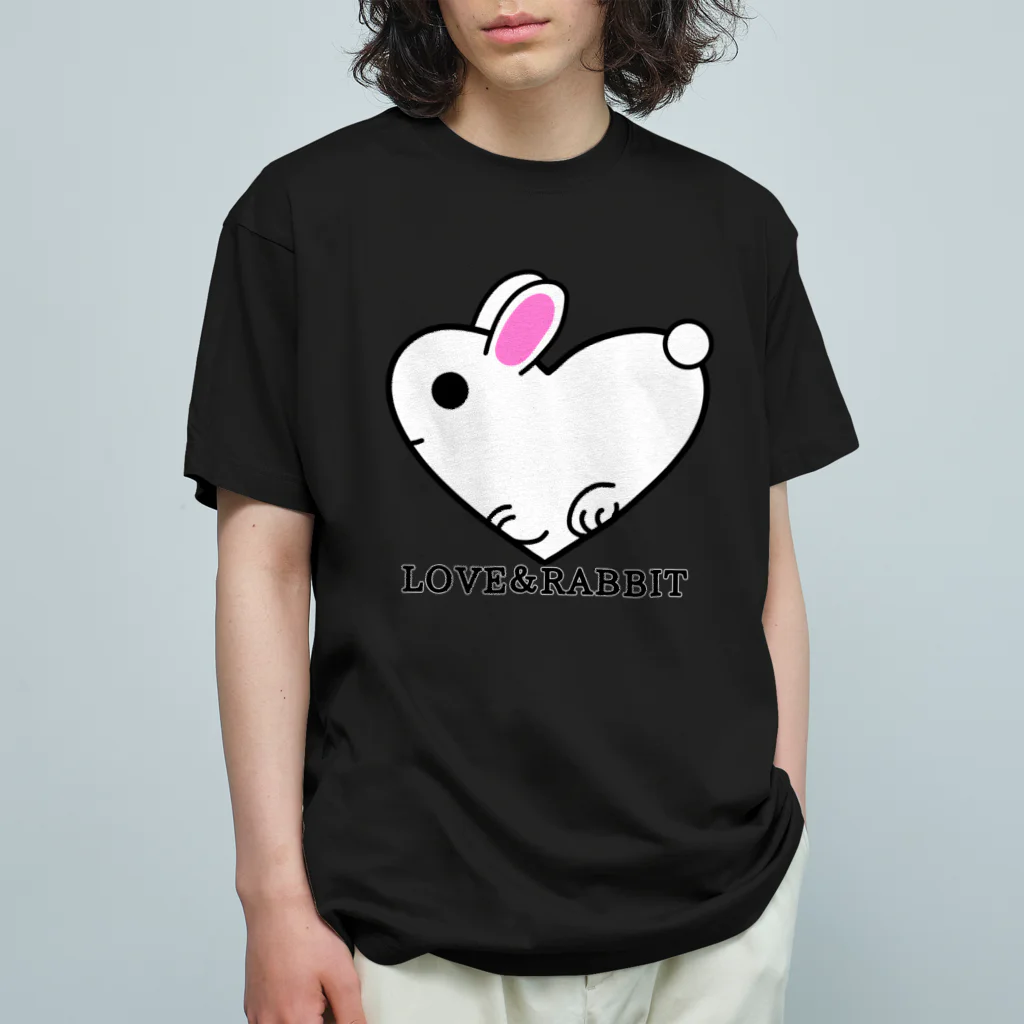 kazeou（風王）のLOVE＆RABBIT オーガニックコットンTシャツ