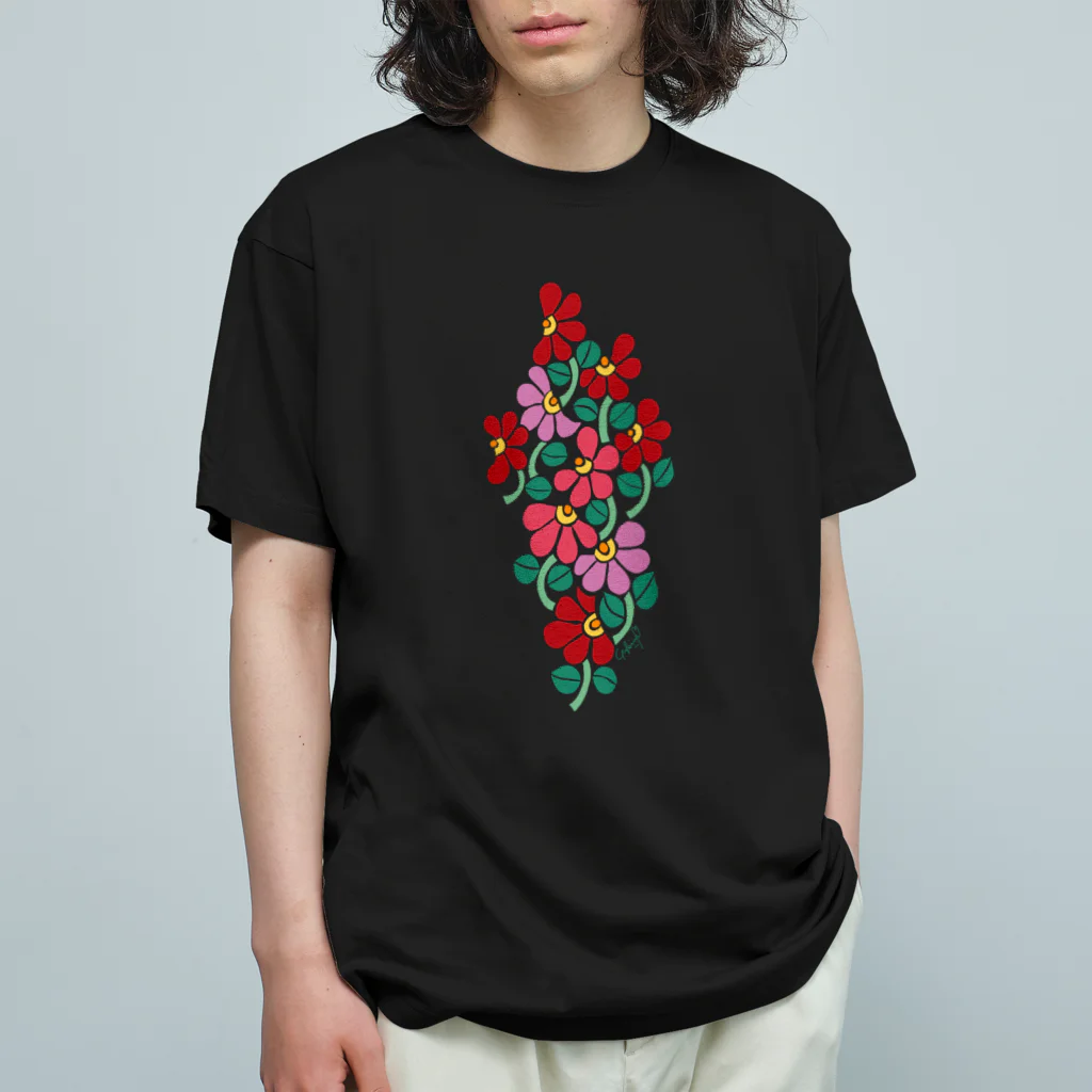 snow moonのFlowers (COLOR) Organic Cotton T-Shirt