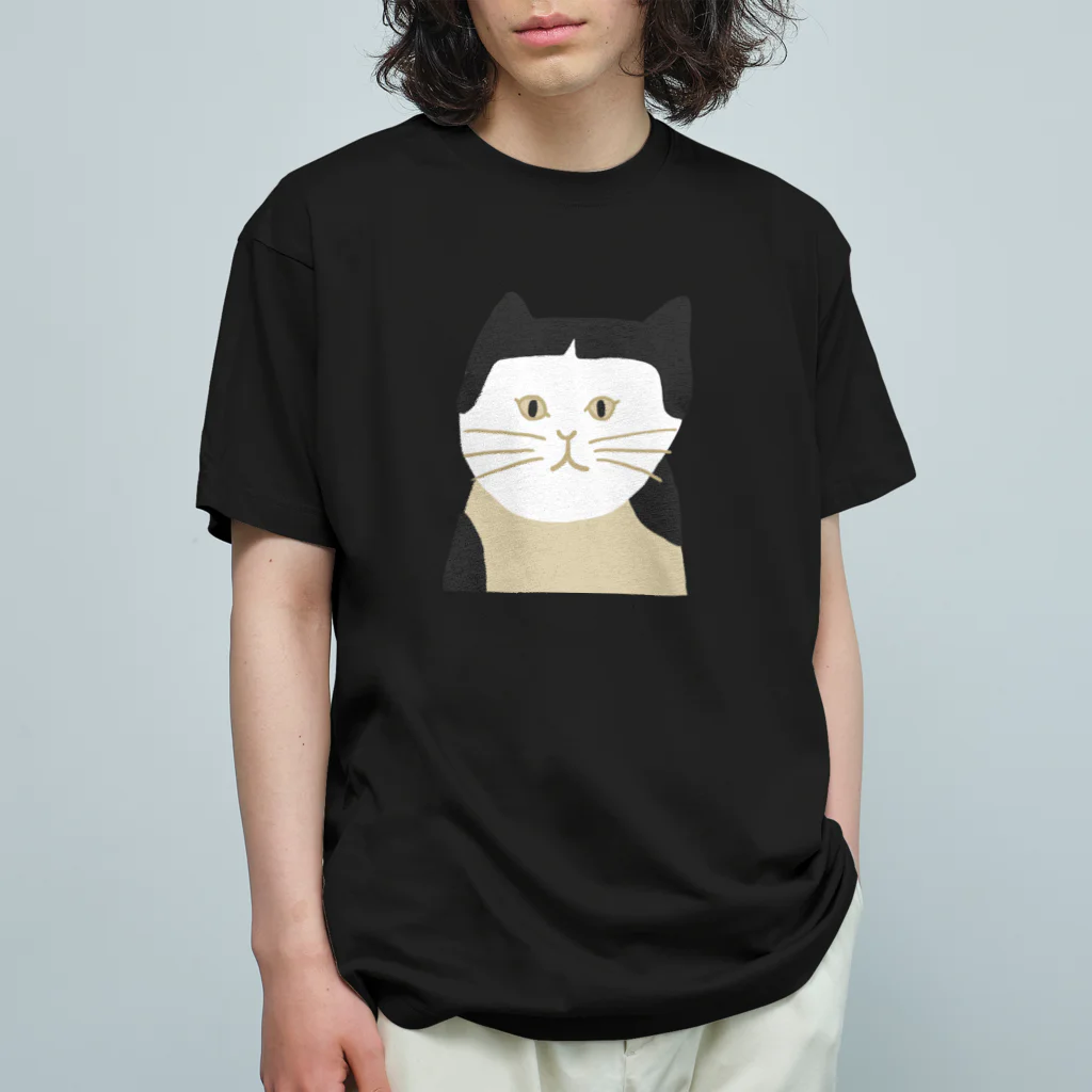 tsurukoのおかっぱ模様のねこ オーガニックコットンTシャツ