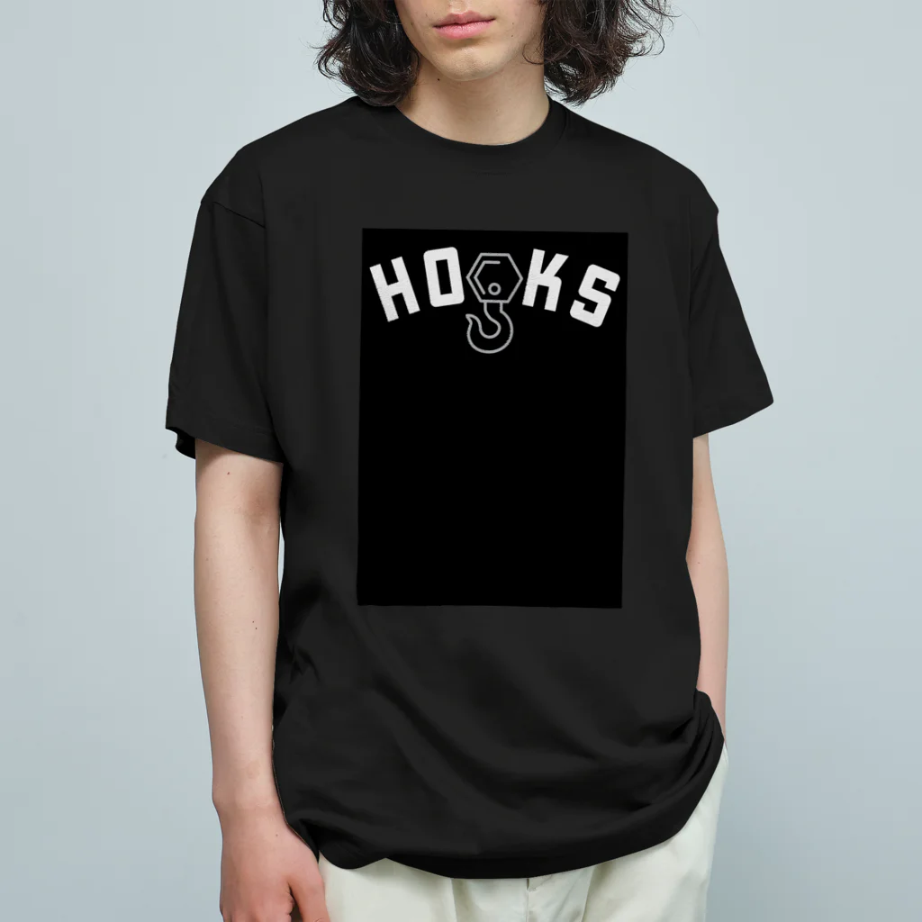 TandNのHOOKS03_ストリートファッション_スケート・サーフ・スノー オーガニックコットンTシャツ